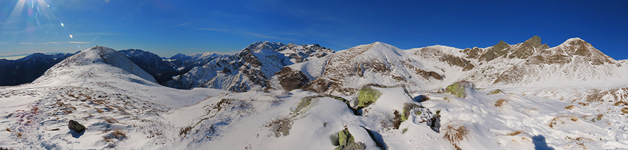Dal colletto del Monte Avaro superba vista panoramica ad ampio raggio